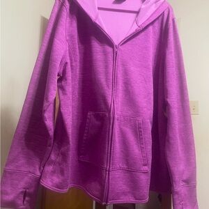 Women’s 2x Be Inspired  Magenta Zip-Up  Hooded Workout Jacket
